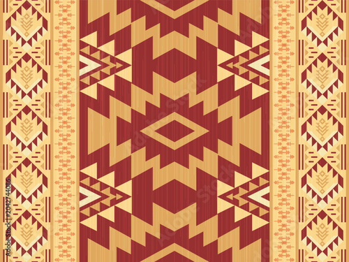Southwestern Native American Geometric Pattern Background