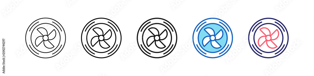 Fototapeta premium Extractor Icon In 5 Different Styles Set Collection. 