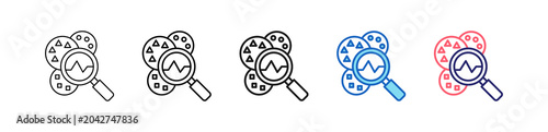 Foto Cluster Analysis Icon In 5 Different Styles Set Collection.