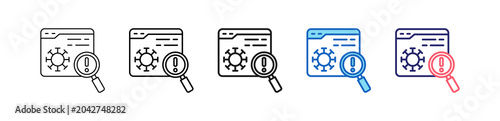 Photos Anomaly Detection Icon In 5 Different Styles Set Collection.