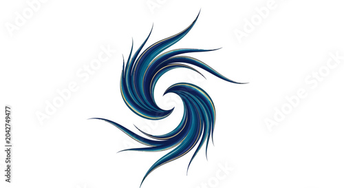 Konstfotografi Abstract Swirl Blue Energy Vortex Symbol
