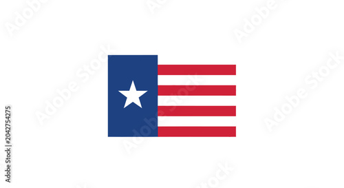 Quadro su tela Liberia Flag National Symbol.