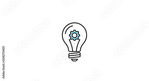 Obraz na płótnie Light Bulb With Gear Inside.
