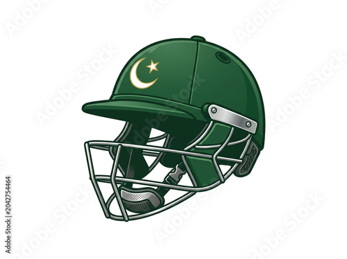 Cricket Helmet Isolated on Transparent Background for Sports Safety Gear