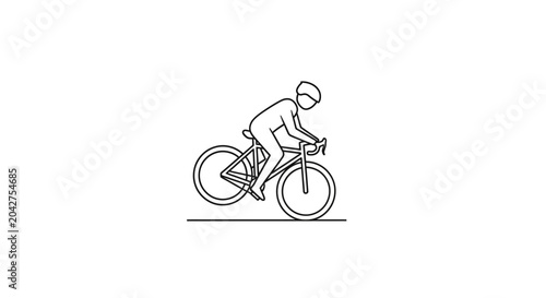 Photos Man Riding a Bicycle Fast.