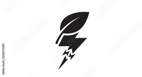 Obraz na płótnie Green Energy Lightning Bolt Icon