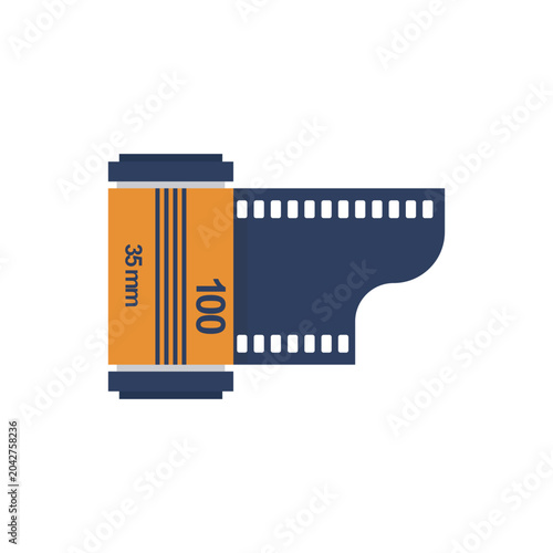 Roll film vector illustration on a white background