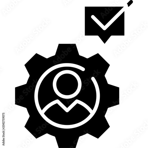 Εκτύπωση καμβά Solid Fill Authenticate Icon
