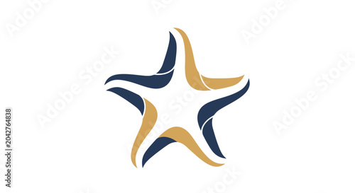 Stylized Starfish Logo - Marine Life, Nautical, Business Emblem