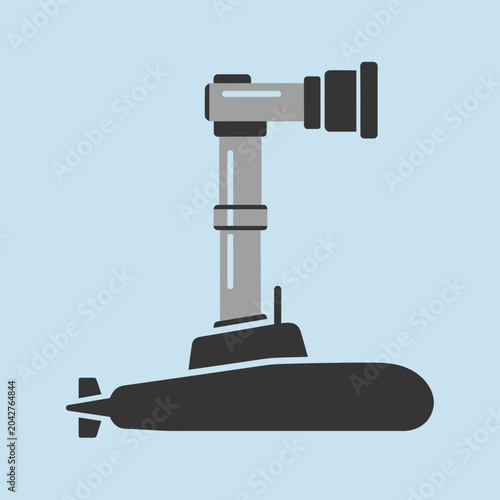 Submarine Periscope Looking Up, Underwater Exploration, Naval Technology