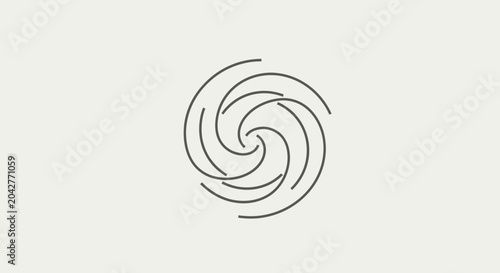 Abstract Swirl Design - Minimalist Vortex Icon