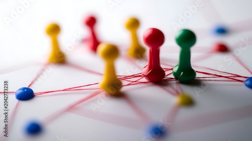 red and green pins