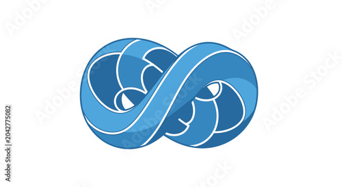 Foto Blue Infinity Symbol Abstract Loop