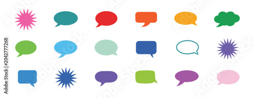 blank empty speech bubbles for text, chatting and message box vector illustration showcasing communication frames, dialog symbols, conversation balloons and messaging design elements