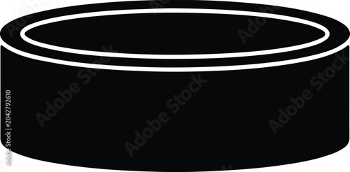 Photography Silhouette vector ice hockey puck for professional sports games design
