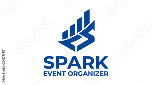Fotografía Modern abstract logo design for event organizer, combining growth chart and initial 'S'