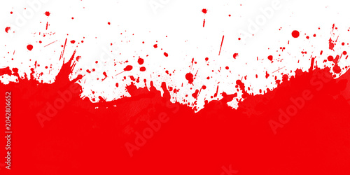 Bild auf Leinwand Red ink splashes on transparent background