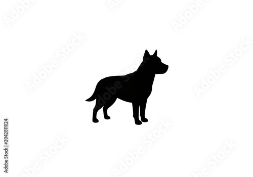 Silhouette of a dog standing proudly against a plain background, symbolizing loyalty (1)