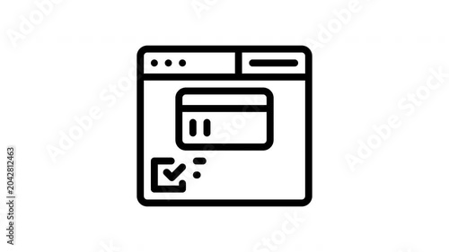 payment minimalist stroke animation