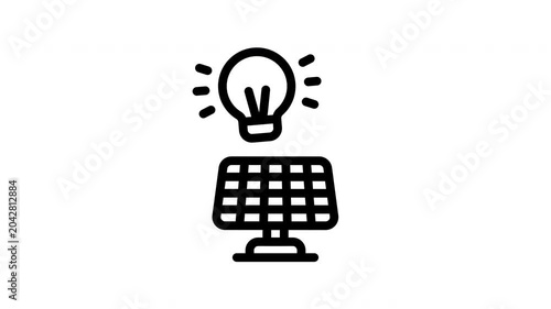 renewable energy minimalist stroke animation