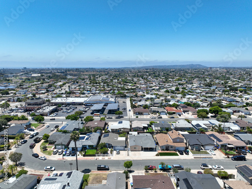Canvas-taulu Aerial view of Mira Mesa, San Diego largest suburb