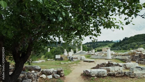 Ancient Ionic Columns Of The Temple Of Artemis In Sardis Salihli