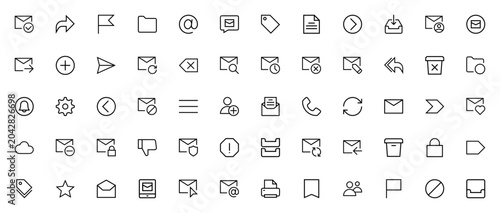 Foto Email icon set