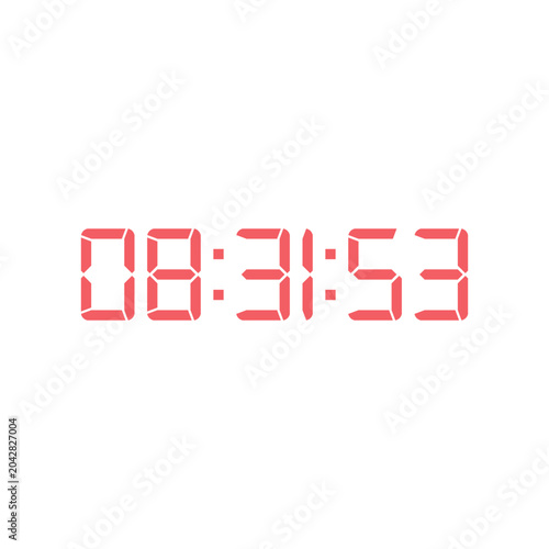 Digital, clock, LED icon for home electronics and appliances