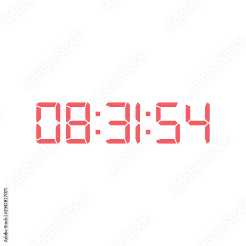 Digital, clock, LED icon for home electronics and appliances