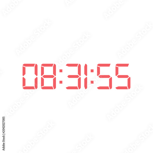 Digital, clock, LED icon for home electronics and appliances