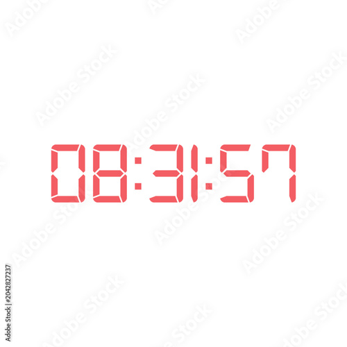 Digital, clock, LED icon for home electronics and appliances