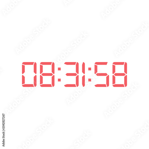 Digital, clock, LED icon for home electronics and appliances