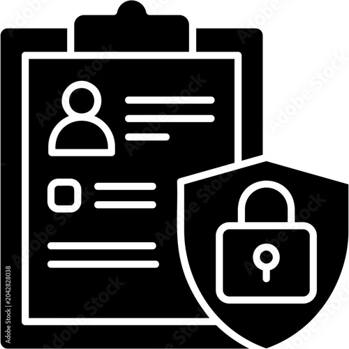 Fotografía Glyph Solid Privacy Icon