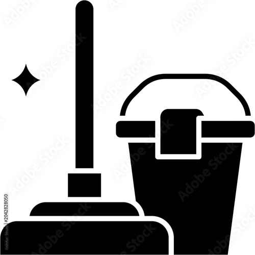 Tableau sur toile Glyph Solid Cleanliness Icon