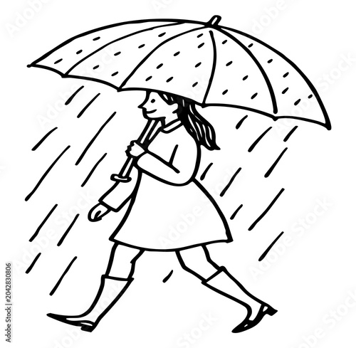 girl with umbrella