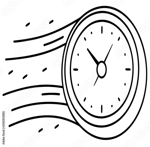 vector illustration of clock