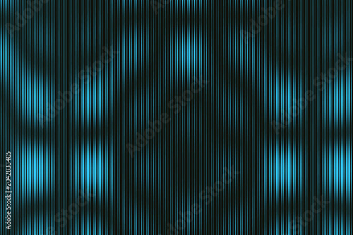 Принти на полотні Dark green and turquoise optical illusion with vertical lines and triangular pat