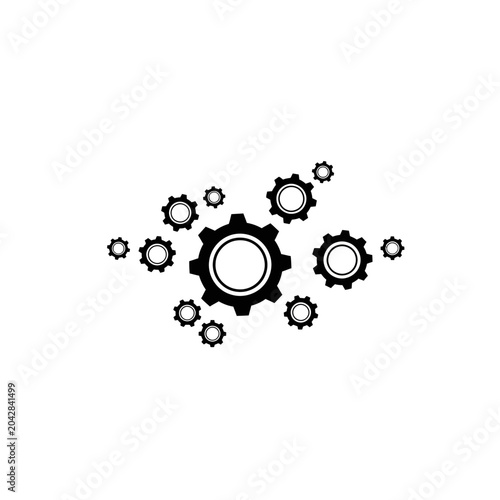 Gears Mechanism Interconnected System Industrial Machinery.