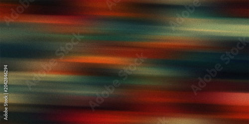 Foto Horizontal motion blur overlay with streaking layers of deep red orange and teal colors creating dynamic vibrant visual effect