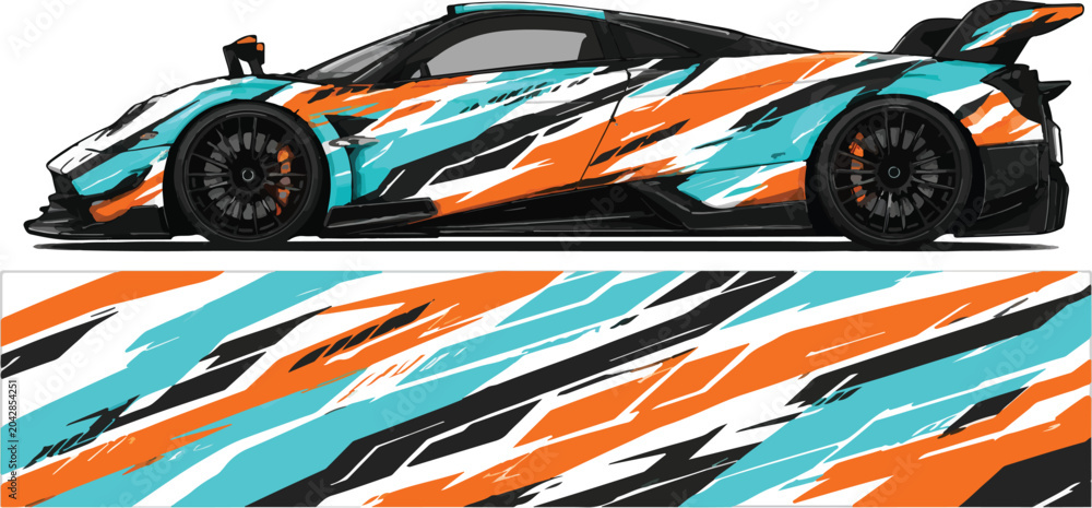 Fototapeta premium Sport Car Racing Vehicle Speed.