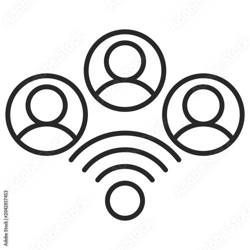 Foto wifi user icon