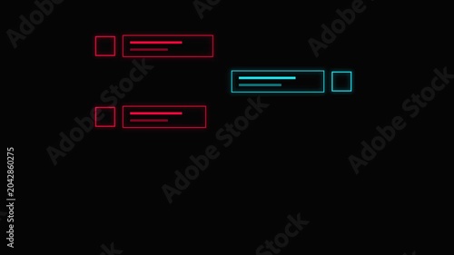 Neon Cyberpunk Chat Bubbles Animation
