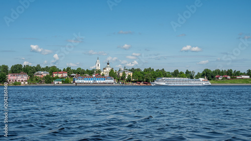 View of the city Myshkin from the Volga river.