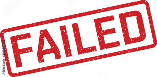 Cuadro en lienzo A red rectangular rubber stamp prominently featuring the word FAILED is shown ag
