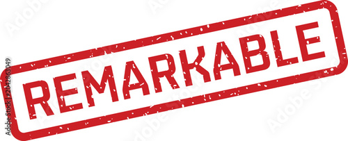 Bilde på lerret A striking red rectangular stamp with a distressed look highlights the word Rema