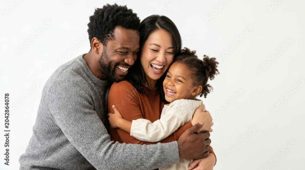 Fototapeta premium Smiling African American Family Portrait.