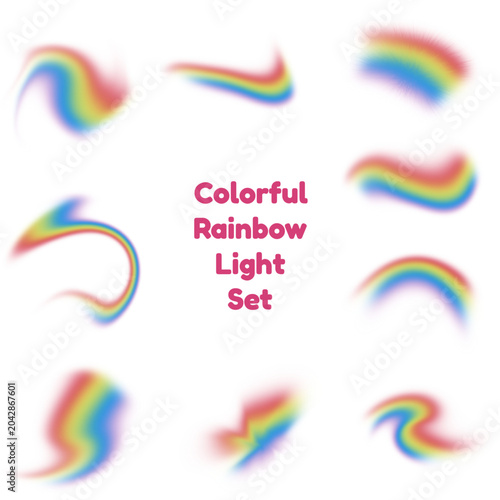 Colorful Rainbow Light Streaks Create Dreamy Abstract Effects