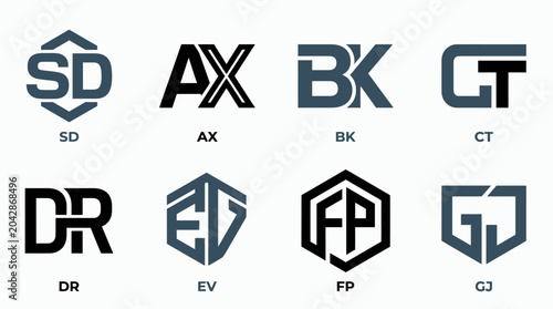 Foto Collection of modern company logos.