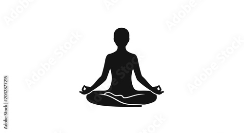 Bild auf Leinwand Person sitting in meditation posture.