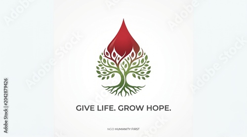 A powerful graphic representing the essence of giving life and fostering hope, perfect for celebrating world blood donor day and promoting community support